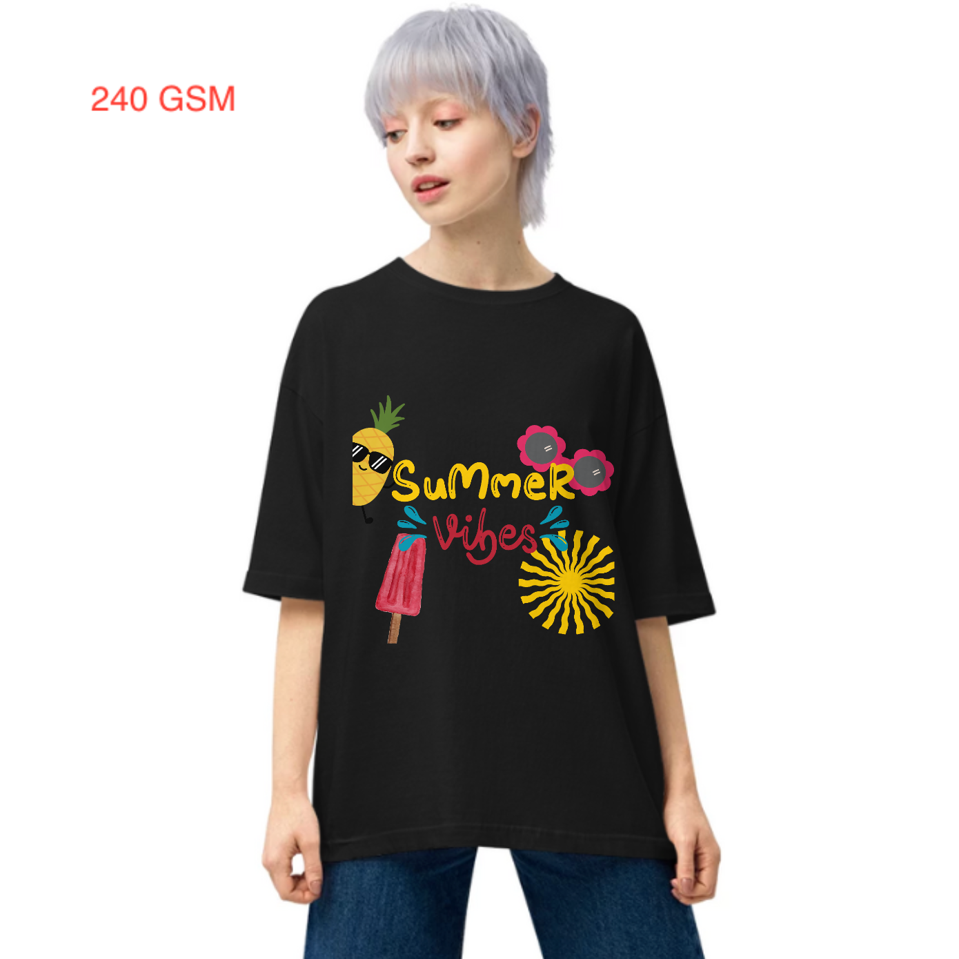 Summer Vibes Drop Shoulder Oversize